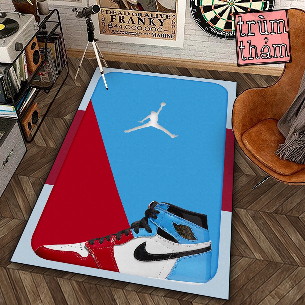Thảm Trang Trí Nik3 Air Jord4N Aesthetic Sneaker Giày Thể Thao Decor Phòng Ngủ Phòng Khách Văn Phòng