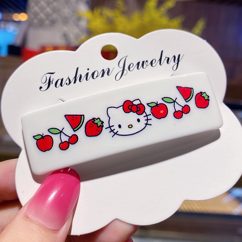 Kẹp Tóc Hình Sanrio Hello Kitty Kuromi Cinnamon Purin Ngọt Ngào Cá Tính Thời Trang Cho Nữ