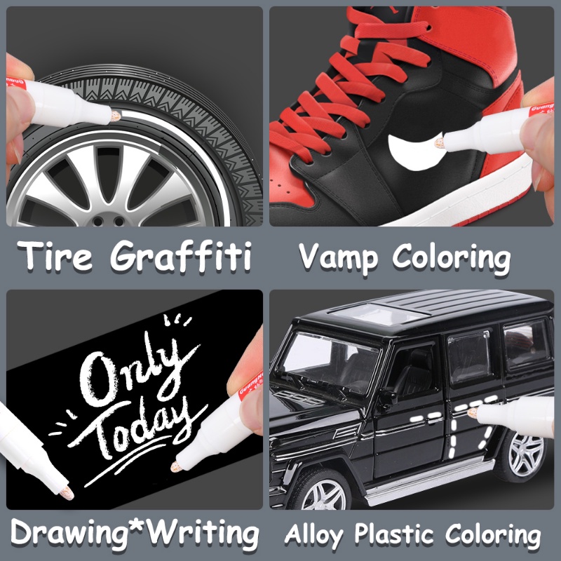 Bút Đánh Dấu Vẽ Graffiti Vĩnh Viễn / Đánh Dấu Phác Thảo Nhanh Khô Chống Thấm Nước Chống Mài Mòn 1mm Chất Lượng Cao