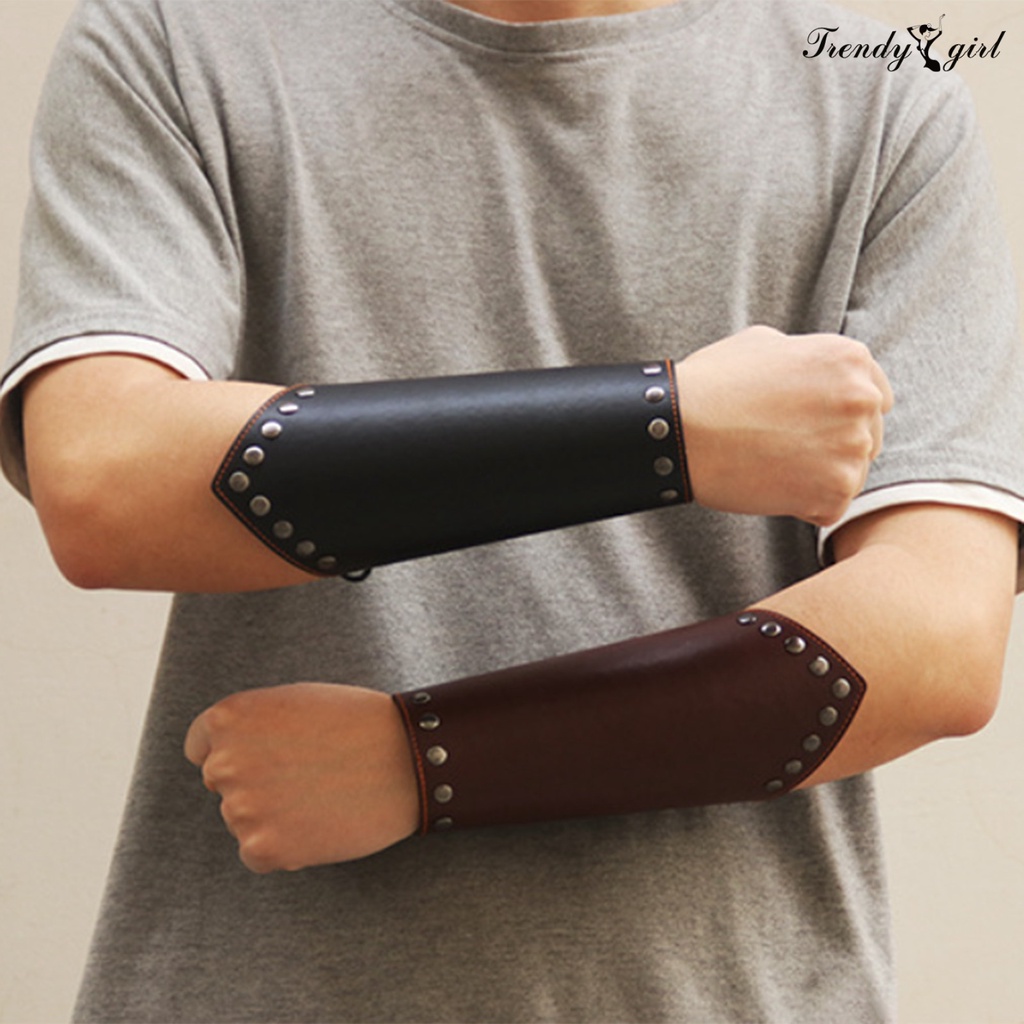 Vòng Đeo Tay Giả Da Phong Cách Trung Cổ Cổ Điển Cho Nam TD.X