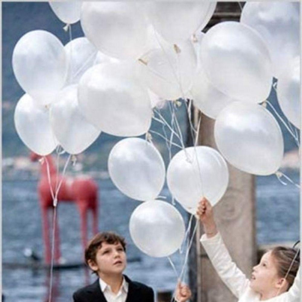 Bóng Bay Màu Trắng Trơn In Họa Tiết Hoạt Hình Dùng Trang Trí Tiệc Sinh Nhật / Lễ Hội