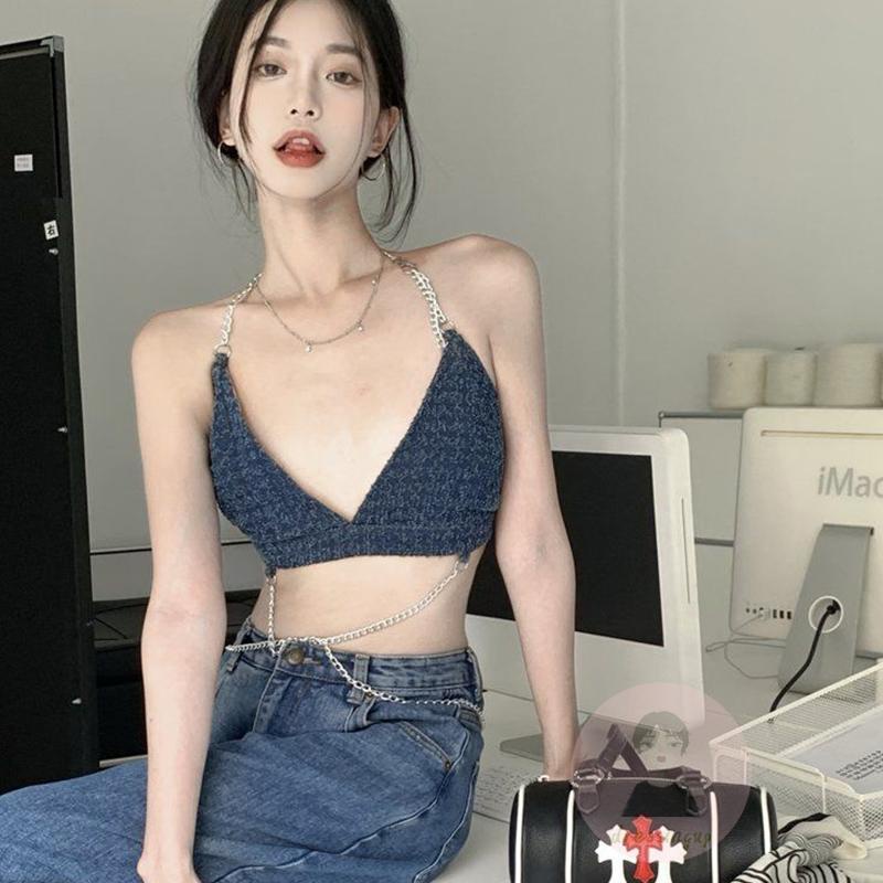 Áo Tank Top Hai Dây Cổ Chữ V Thời Trang Mùa Hè Cho Nữ