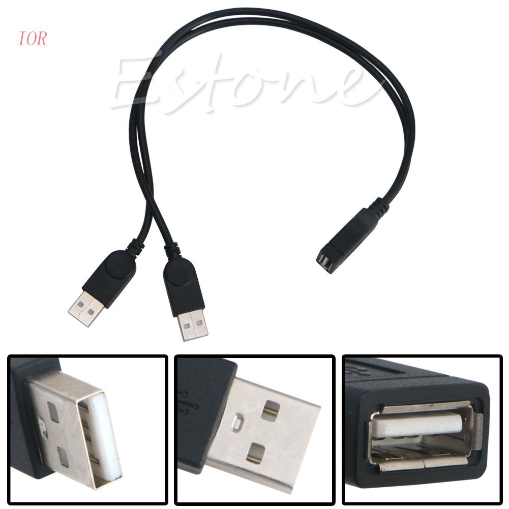Cáp Chuyển Đổi Chữ Y Từ Đầu USB 2.0 Sang 2 Đầu Đực IOR 1 Cái Kích Thước 26cm