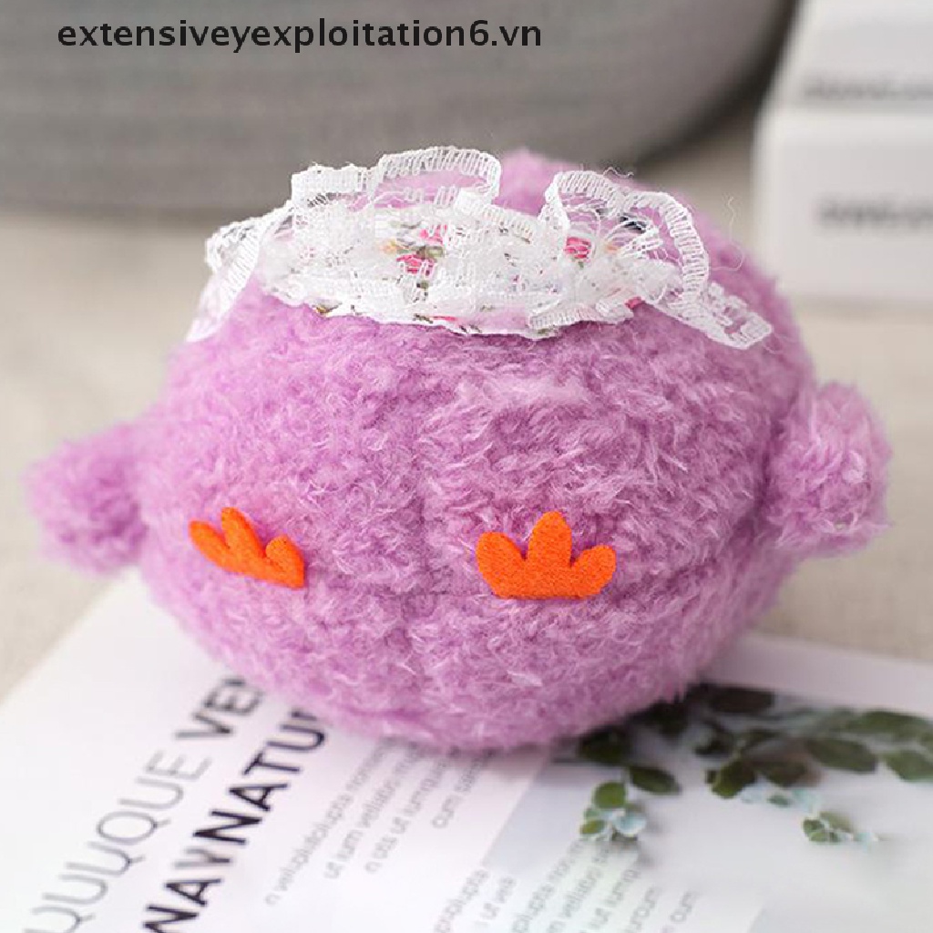 Móc Khóa Hình Gà Nhồi Bông Mini 10cm Dễ Thương