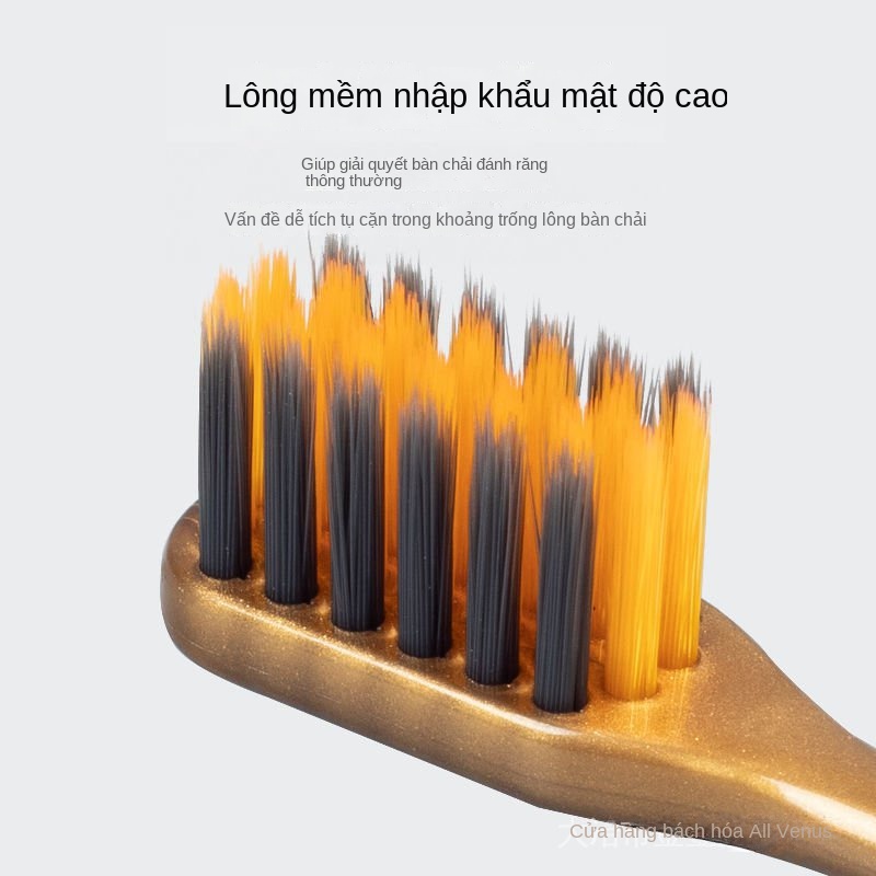 Bộ 4 Bàn Chải Đánh Răng Lông Mềm Cao Cấp Làm Sạch Sâu Du Lịch