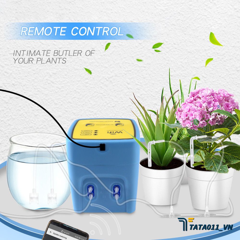 Thiết Bị Tưới Nước Điều Khiển Wifi Trong Vườn Bơm Đôi Bộ Hệ Thống Tưới Nước Nhỏ Giọt Tự Động Điều Khiển Ứng Dụng Di Động Wifi VN1