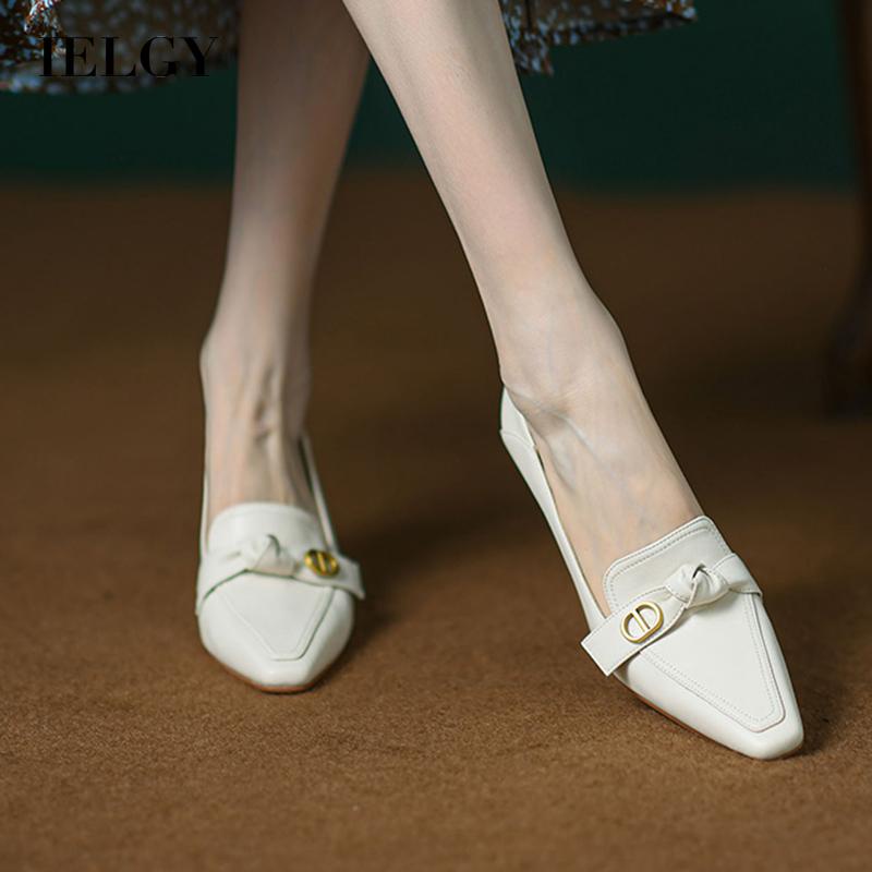 Giày cao gót IELGY da mềm phong cách Pháp thời trang cho nữ