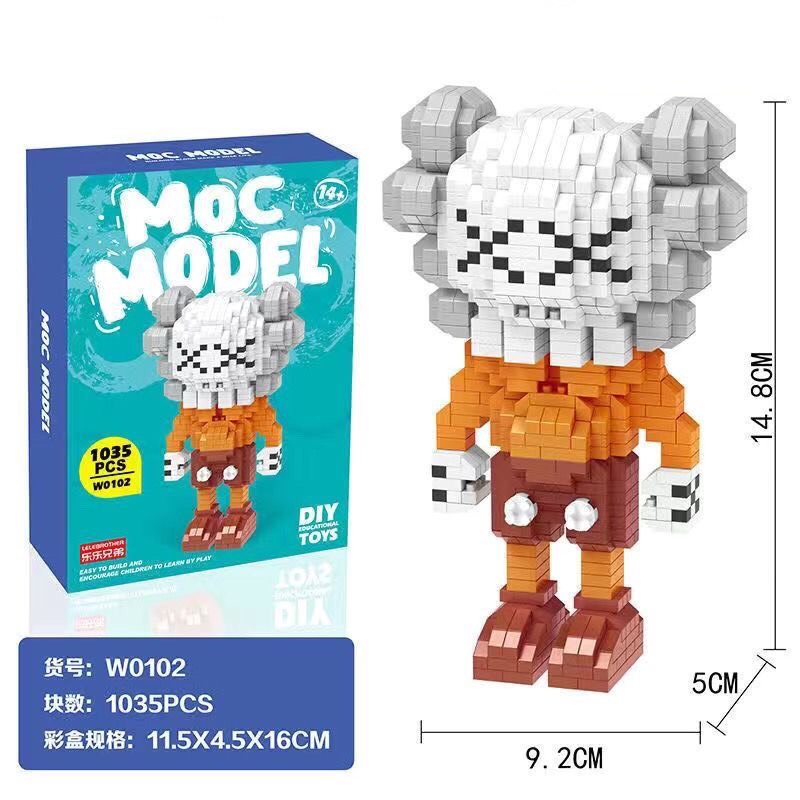 Đồ chơi lắp ráp nhân vật Kaws Moc Model, Mô hình Kaws Brick giá rẻ, LEGO Kaws xếp hình sáng tạo cho bé