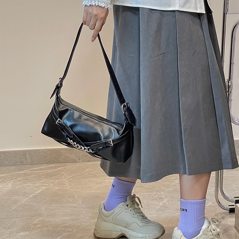 Ielgy Túi Đeo Vai Phối Dây Xích Thời Trang Chất Lượng Cao Cá Tính Dành Cho Nữ