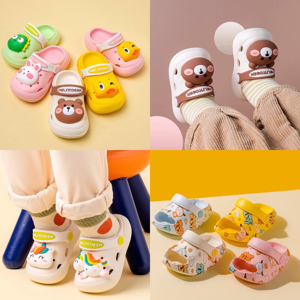 Dép sục họa tiết động vật Shoes Baby siêu nhẹ, chống trơn trượt cho bé