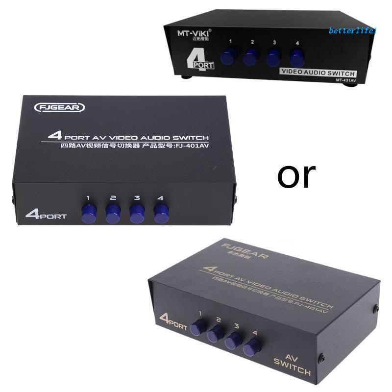 Bộ Chuyển Đổi 4 Chiều RCA Ra 4 Trong 1 Cho DVD VCR VHS / AV PS2