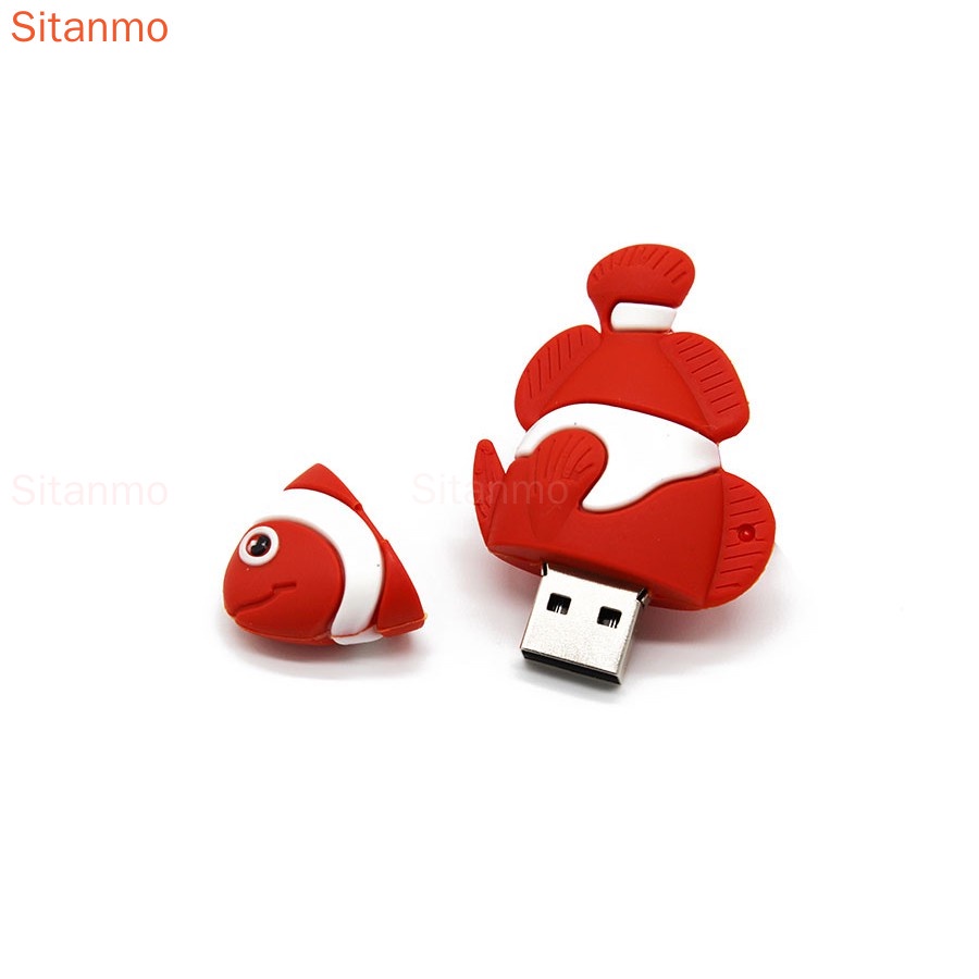 Usb Dung Lượng 1GB 8GB 16GB 32GB 64GB 2TB 128GB Bằng Silicon Hình Cá Nhiệt Đới Dễ Thương