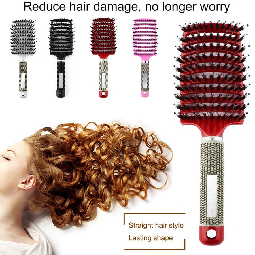 ❤Hair Scalp Massage Comb Bristle&Nylon Hairbrush Wet Curly Hair Styling Tool
