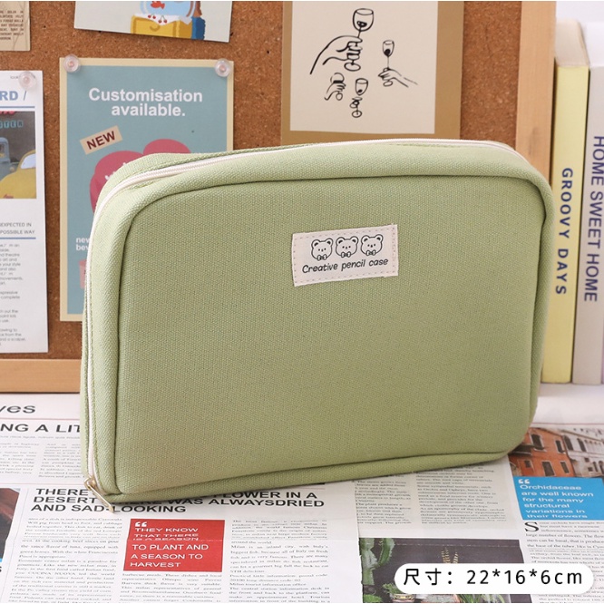 Túi Đựng Bút / Mỹ Phẩm Nhiều Ngăn Sức Chứa Lớn Tiện Dụng Cho Nữ