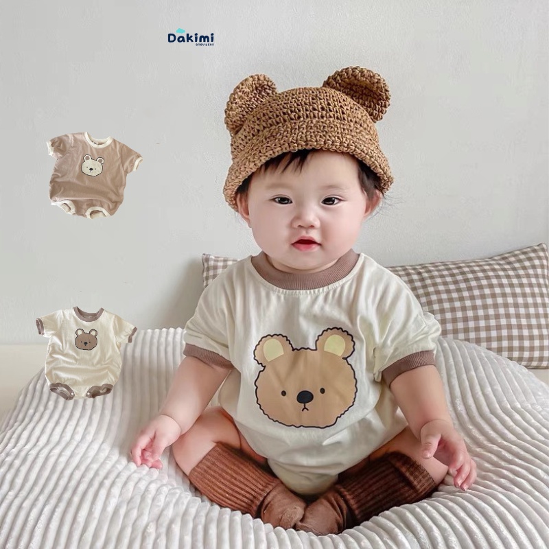Bộ body chip bé gái bé trai sơ sinh DAKIMI mềm mịn thoáng mát bodysuit cho bé hình Gấu quần áo sơ sinh 0-12M