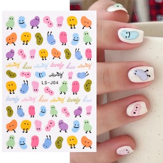 Miếng Dán Móng Tay 3d Hình Gấu / Cá Dễ Thương
