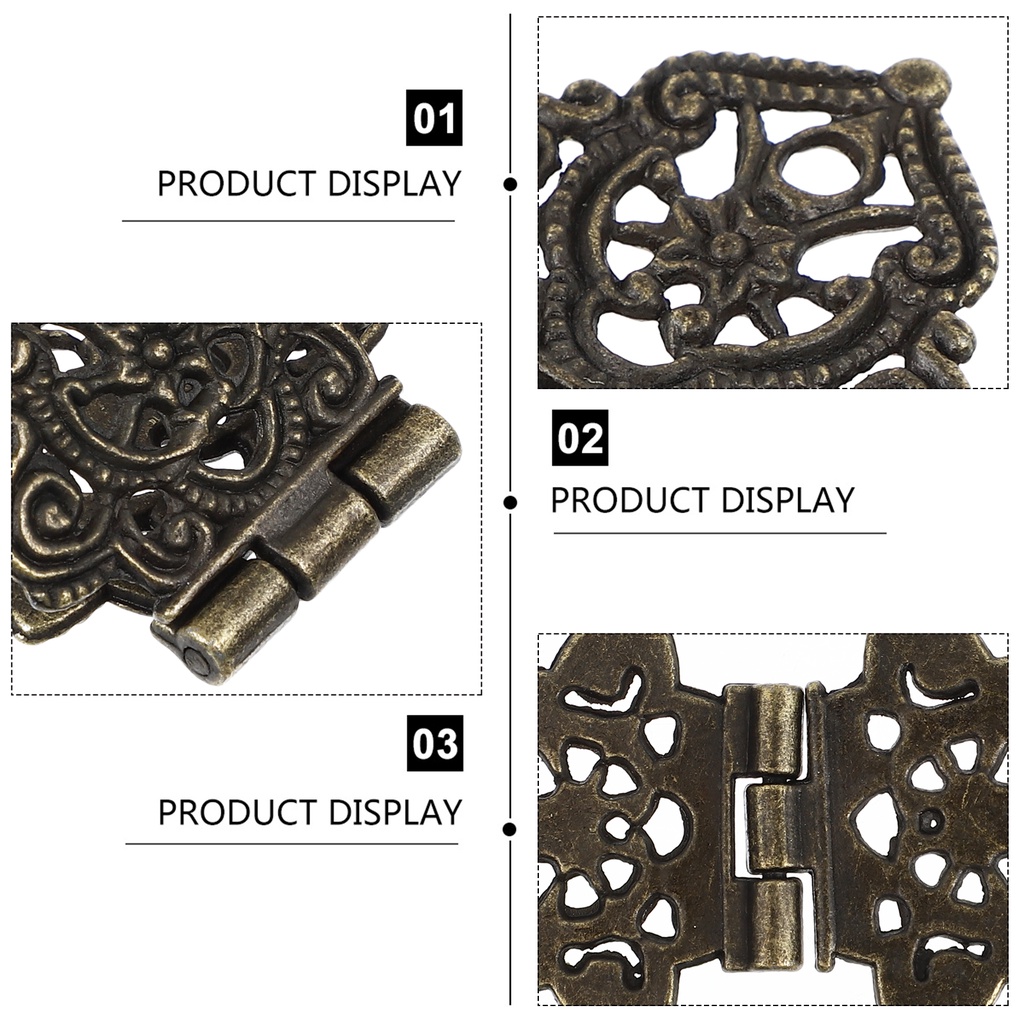 Set 10 Bản Lề Hộp Nhỏ Phong Cách Cổ Điển Cho Tủ Bếp