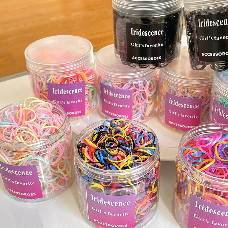 Dây Buộc Tóc Cao Su Màu Kẹo Dùng Một Lần Không Đau Cho Bé Gái