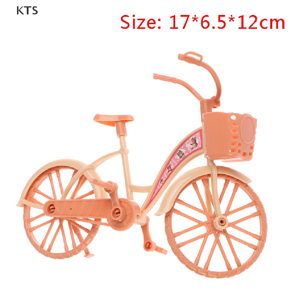 KTS 1Pcs 1:12 Dollhouse Miniature Bicycle Scene Model DIY Doll Decor Accessories KT