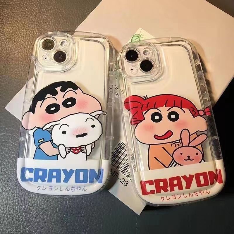 ✅Ốp Điện Thoại Mềm In Hoạt Hình Shin-Chan 2HXU Cho Iphone 14 / 13 12Promax xr x 7 / 8