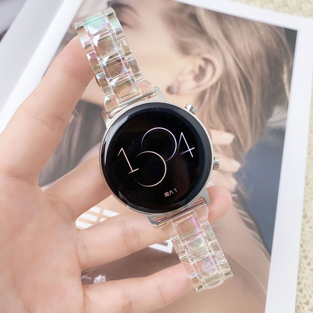 Dây Đeo Đồng Hồ 2 Màu Laser Trong Suốt Lấp Lánh Cho Samsung Galaxy Watch 5 4 4 Classic 40 / 44 / 42 / 46mm