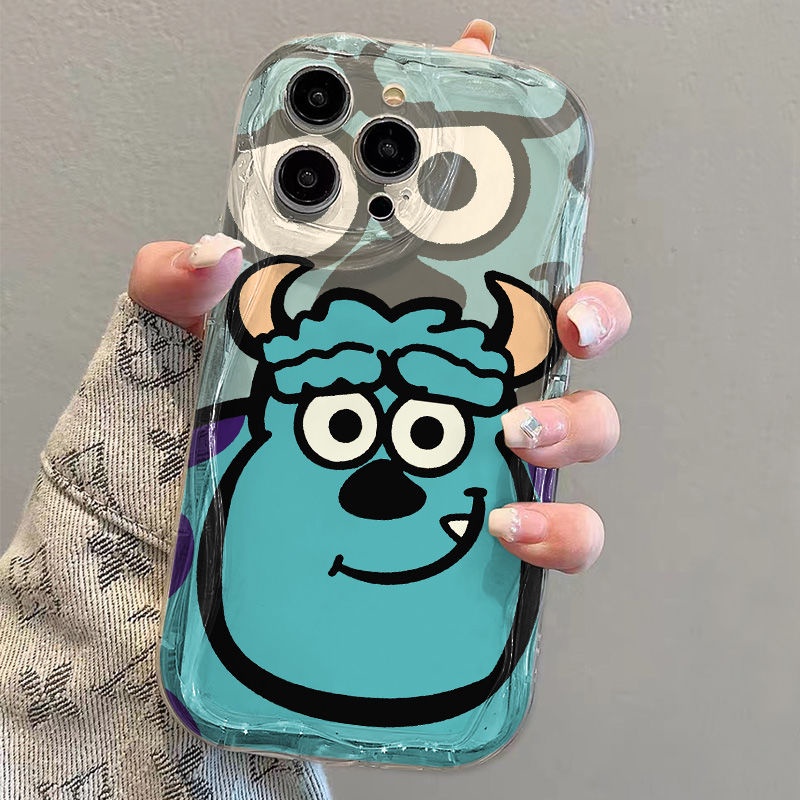 ✅Ốp Điện Thoại Mềm Chống Sốc Màu Xanh Dương Trong Suốt Hình Quái Vật Cho iPhone14 / 13promax 12 / 11 7 / 8p xsxr RUV1