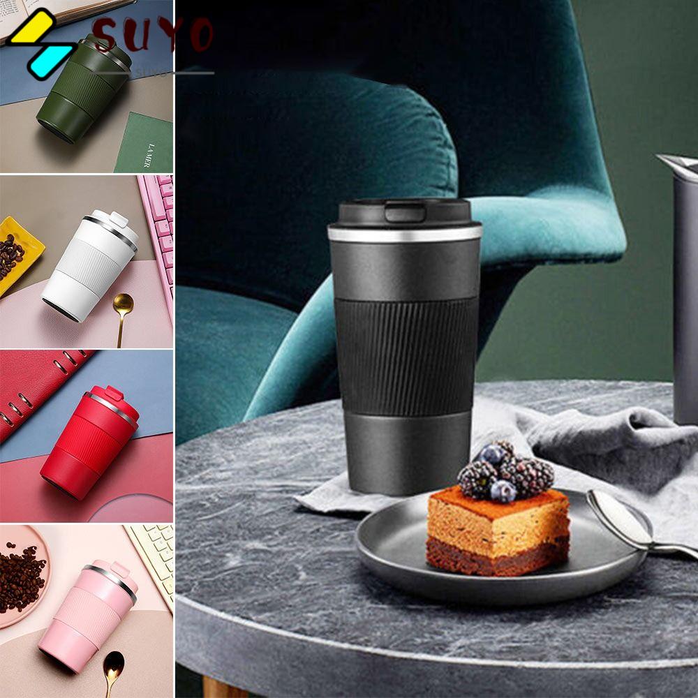 Cốc Cà Phê SUYO Cách Nhiệt Bằng Thép Không Gỉ Và Silicone
