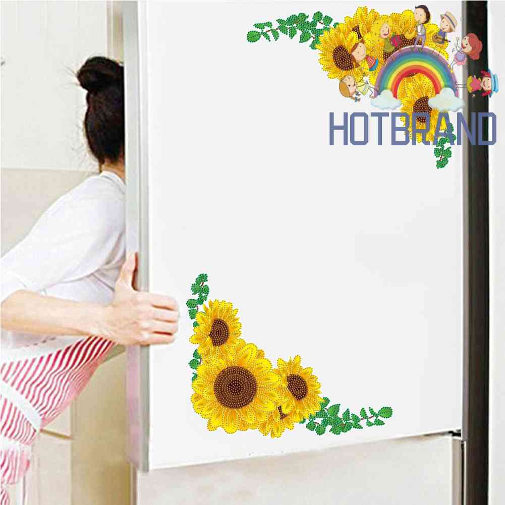 Bộ Tranh Đính Đá Tự Làm Họa Tiết Hoa Hướng Dương Độc Đáo