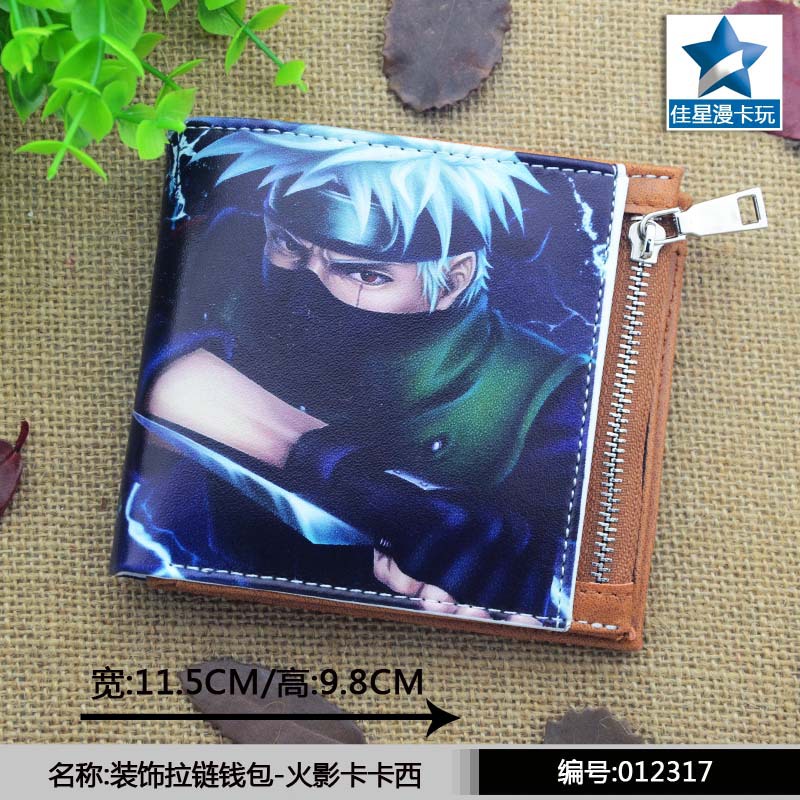 Ví Ngắn Đựng Tiền Xu In Hình Naruto Shippuden Hatake Kakashi Cho Nam Và Nữ