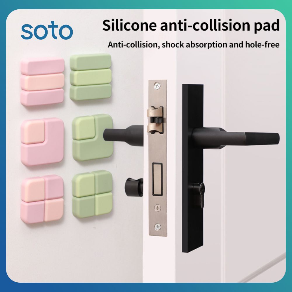 ♫Miếng Dán Tường Chống Va Chạm Tay Nắm Cửa Miếng Đệm Cửa Tủ Lạnh Gia Dụng Bằng Silicon Dày Bảo Vệ Chống Va Đập