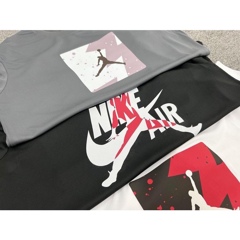 Bộ Quần Áo Bóng Rổ Thiết Kế Đơn Giản Thời Trang Cao Cấp Áo Thun Thể Thao Tay Ngắn Dáng Rộng Thoáng Khí Nhanh Khô In Chữ Airman AJ 23 Thời Trang Cho Nam Và Nữ