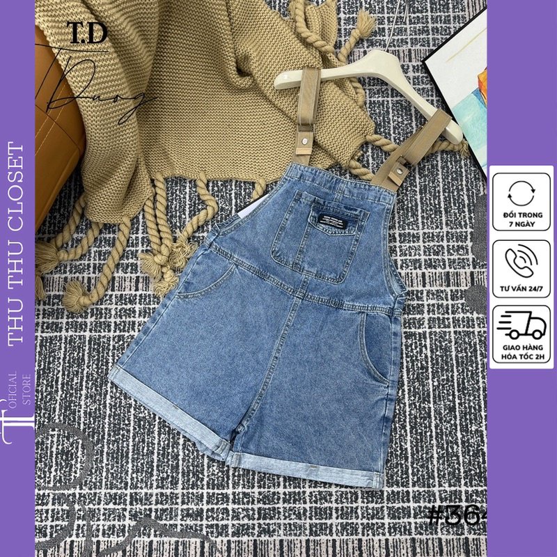Quần yếm đùi mix quai dây nâu siêu đẹp. Size S M L