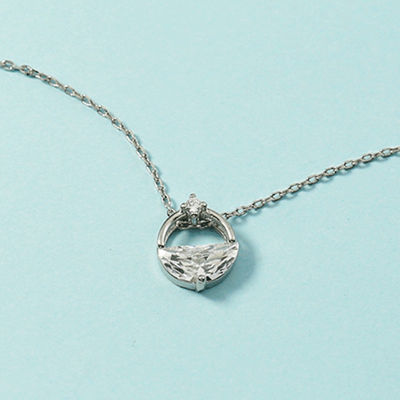 Yiwang Qingquan Vòng cổ Nửa Kim Cương Đơn Giản Thời Trang Hàn Quốc Cho Nữ