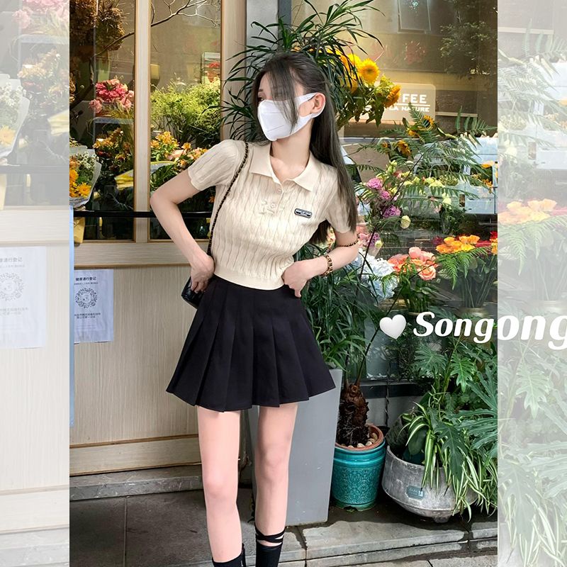 COZOK Áo Thun Dệt Kim Ngắn Tay Cổ Polo Thời Trang