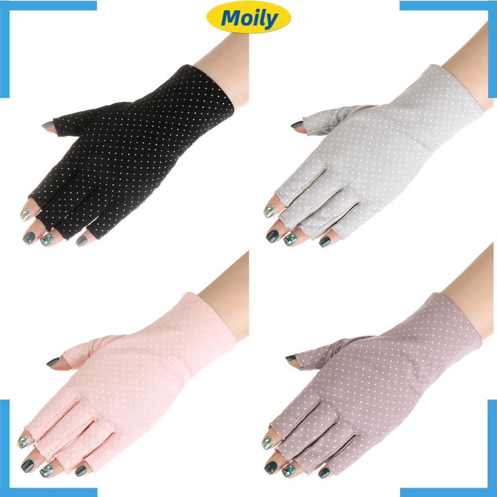 Đôi găng tay nữ hở ngón chống nắng chống trượt chống tia uv nhiều màu sắc