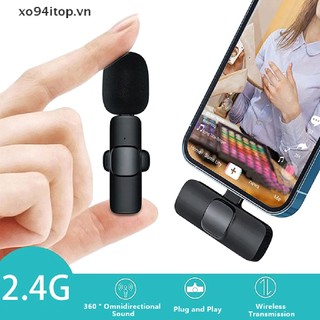 XOITOP Wireless Lavalier Microphone Portable Audio Video Recording Mini Mic for Android Live Broadcast Gaming Phone Mic VN