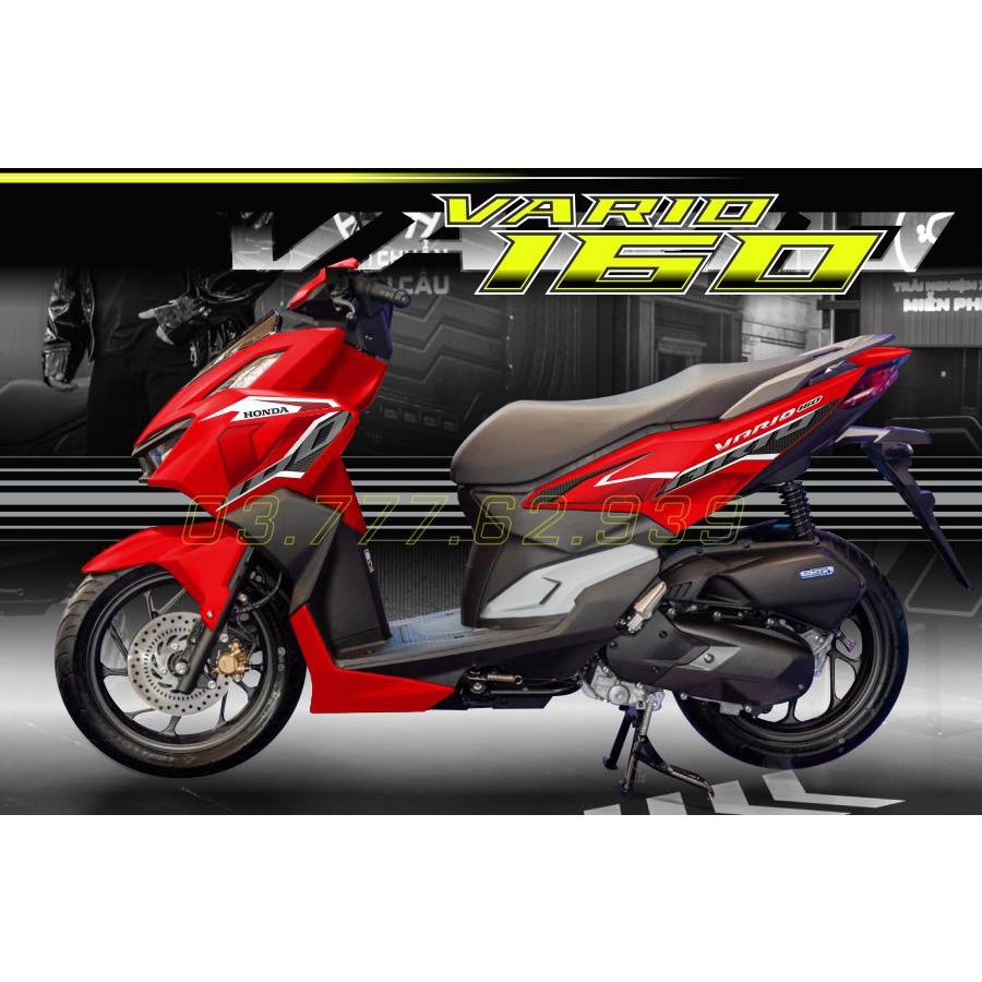 TEM RỜI Vario 160 xe đỏ mẫu tổ ong siêu hot 2023