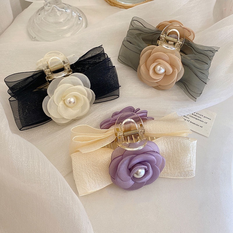 Kẹp Tóc Hình Cá Mập Đính Nơ Dễ Thương Phong Cách Hàn Quốc