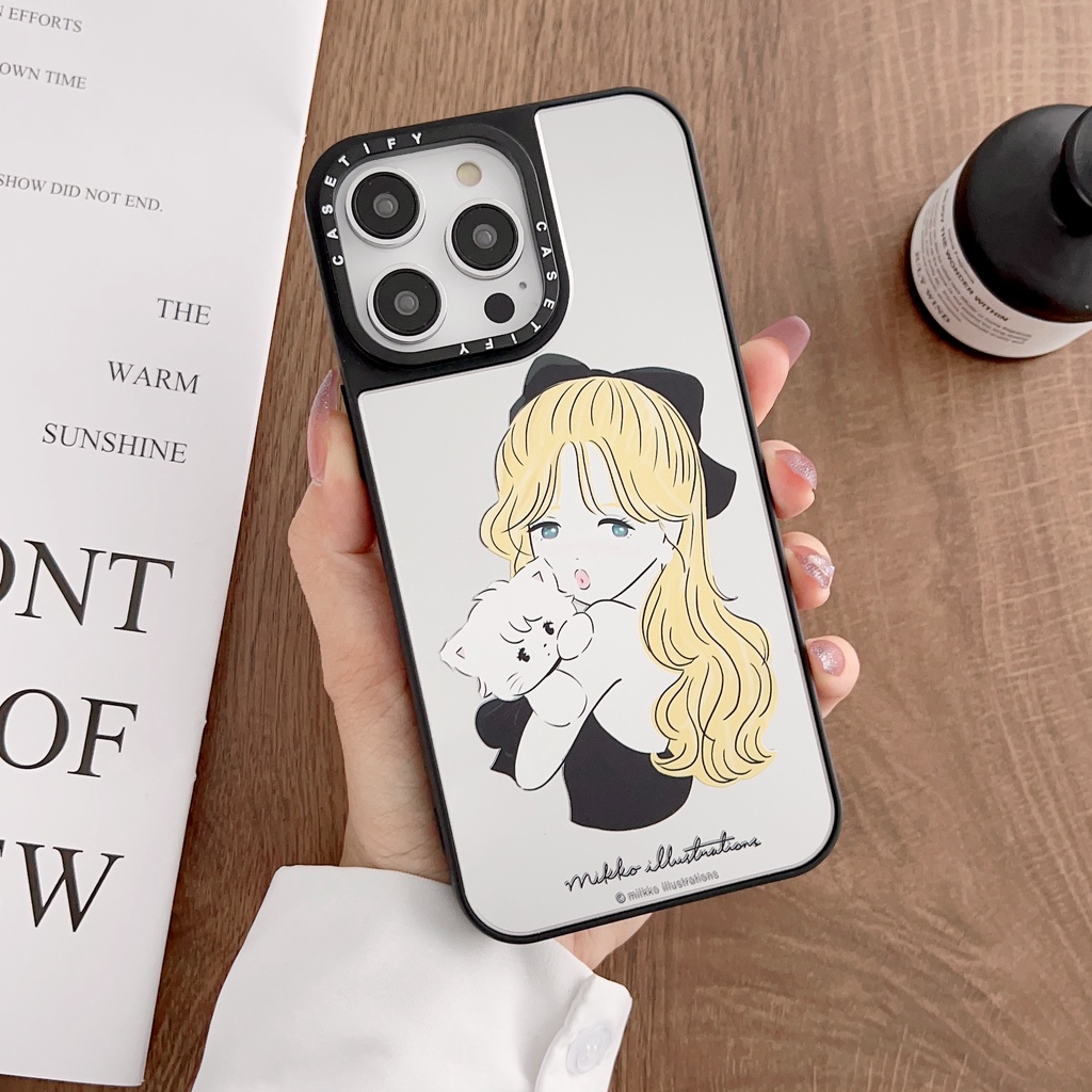 Ốp Điện Thoại tpu Mềm Tráng Gương Chống Sốc In Hình Mèo Cho iPhone 14 13 12 11 PRO MAX XR XS 7 8 Plus