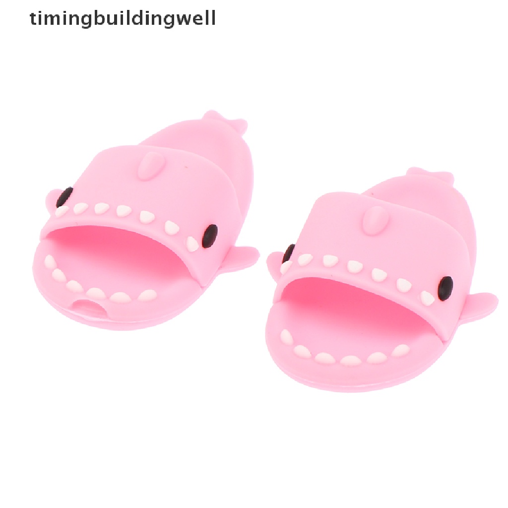 1 Đôi Giày Hình Cá Mập Dễ Thương Cho Búp Bê Tỉ Lệ 1 / 6