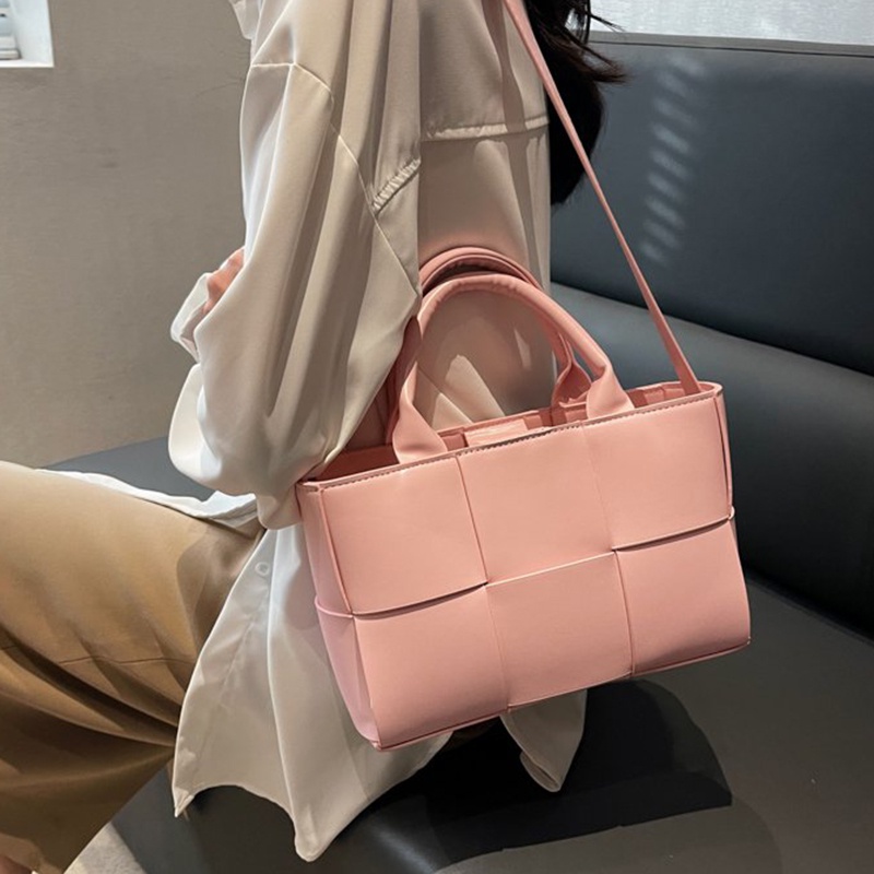 Túi Đeo Chéo Màu Trơn Họa Tiết Kẻ Ô Đơn Giản Thời Trang Pháp Cao Cấp Cho Nữ