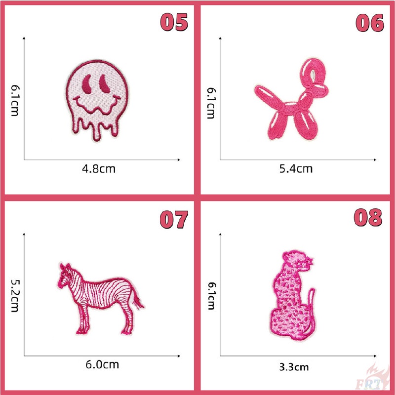 ♚ Miếng Vá Bằng Sắt Màu Hồng Hình Chữ VSCO VSCO ♚ Miếng Dán Ủi Quần Áo Hình Lưỡi / Báo / Khỉ / Ngựa Vằn / Đầu Lâu / Hoa Cúc / Ngôi Sao / Thần Chết DIY