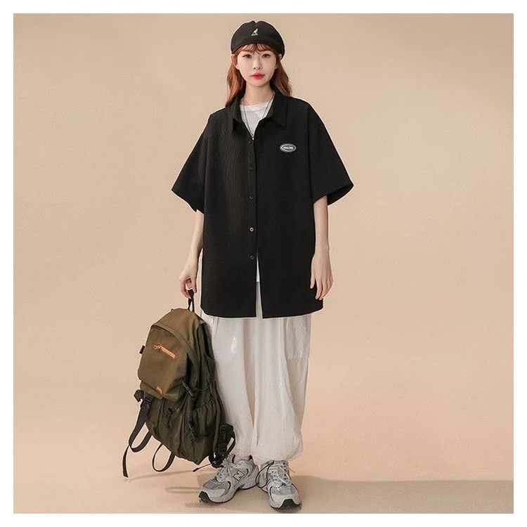 Áo Thun polo Tay Ngắn Vải Lụa Lạnh Thời Trang Công Sở Cho Nam Và Nữ