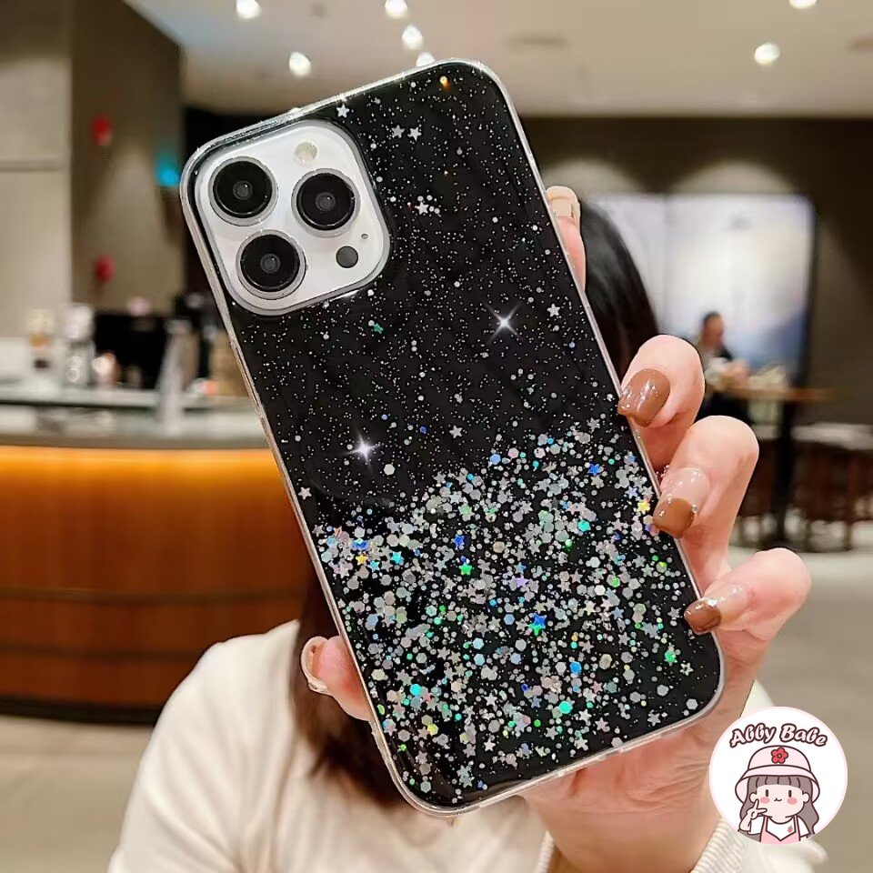 Ốp Điện Thoại TPU Mềm Trong Suốt Đính Đá Lấp Lánh Chống Mồ Hôi Cho IPhone 14 Pro Max 13 12 11 Pro Max