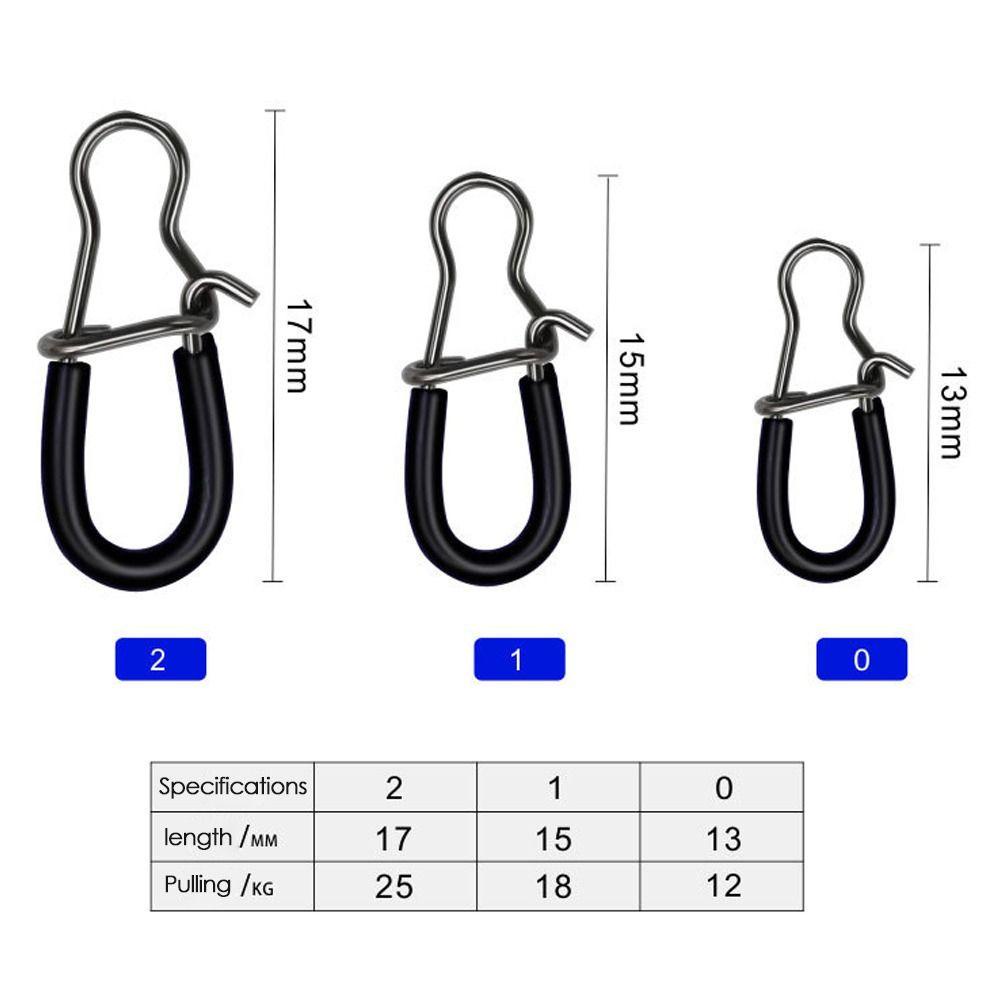 MUVAKO 50 Khoen Móc Câu Cá Bằng Thép Không Gỉ