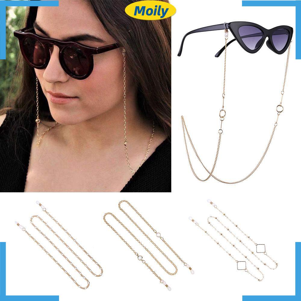 Dây Chuỗi Hạt Đeo Kính Chống Trượt Bằng Kim Loại