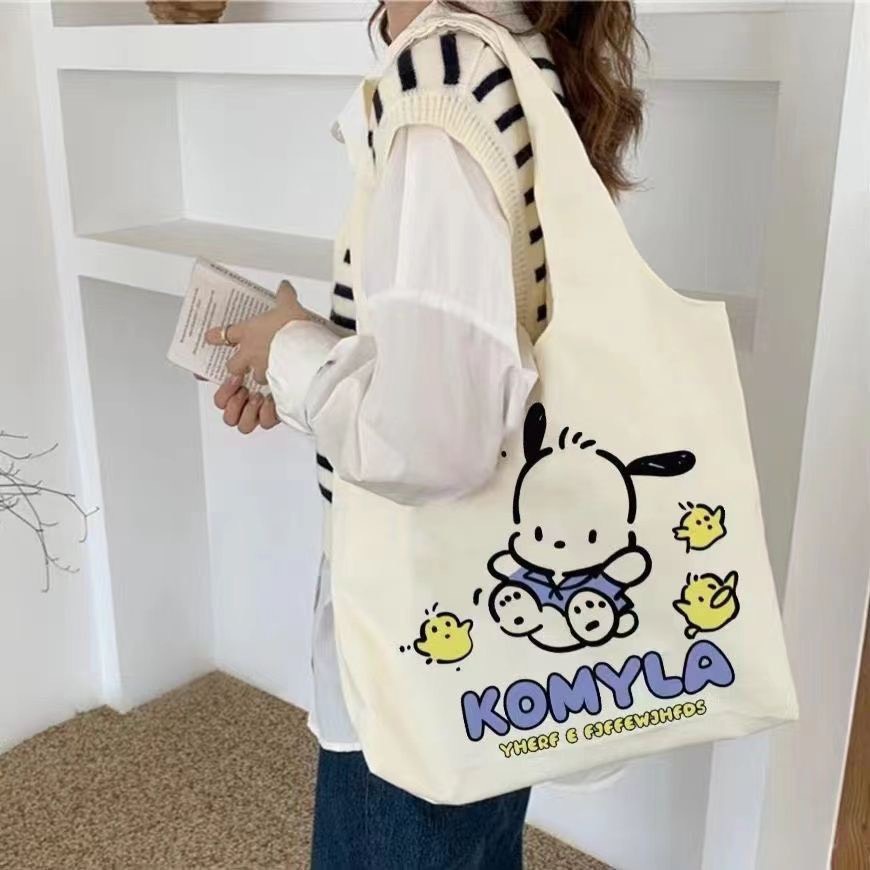 Túi Tote Vải Canvas Đi Học Gấu KOMILA Xinh Xắn Phong Cách Hàn Quốc MTT0335
