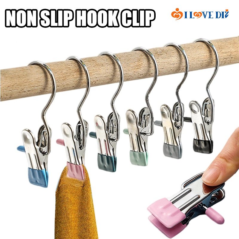 Kẹp Phơi Quần Áo Bằng Thép Không Gỉ Nhiều Màu Chống Trượt Tiết Kiệm Không Gian