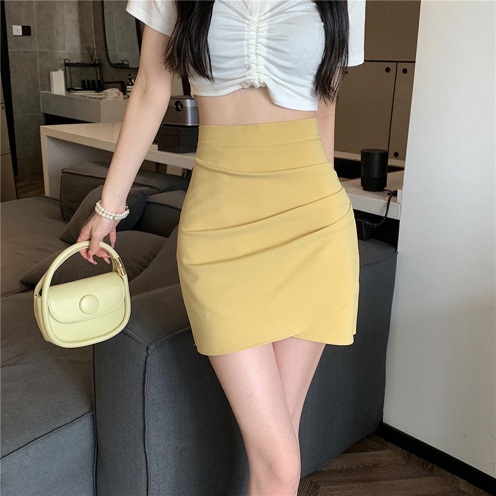 Chân váy ngắn SUXI dáng ôm lưng cao phong cách Hàn Quốc thời trang mùa hè quyến rũ cho nữ