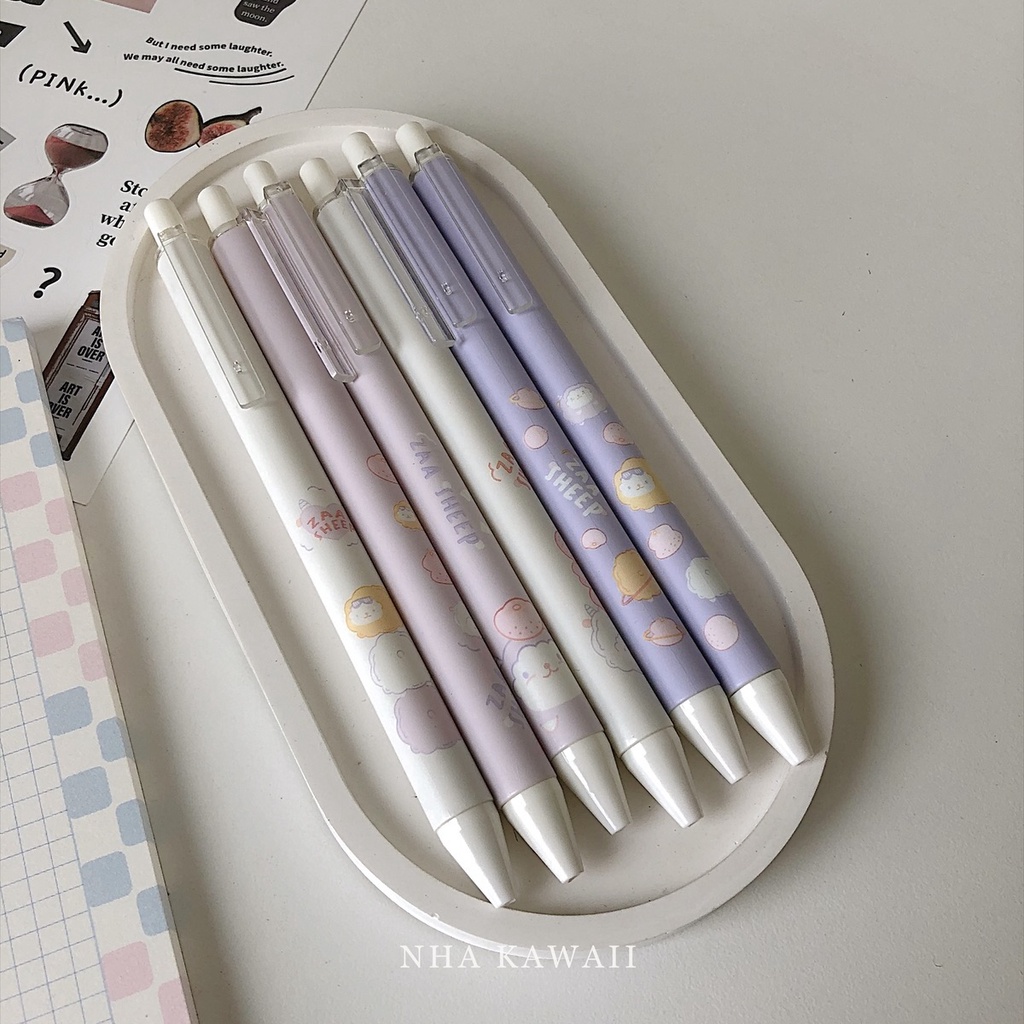 Bút gel bấm Umei Sheep mực đen ngòi 0.5mm || Nhà Kawaii